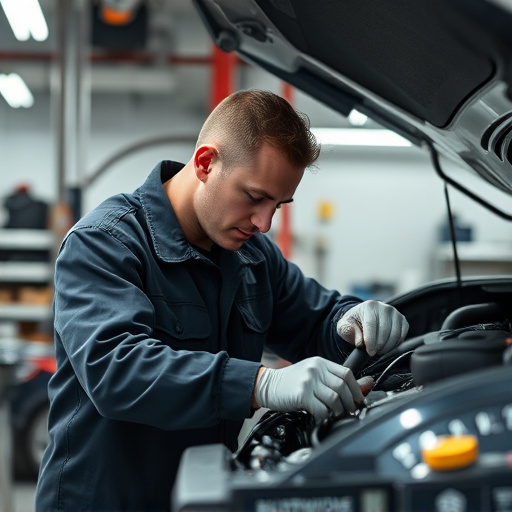 auto technician working