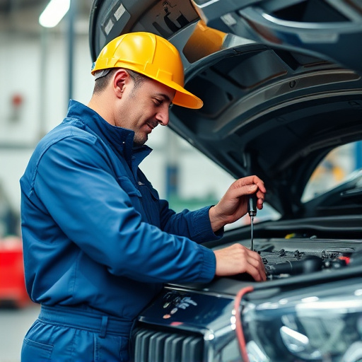 auto technician working