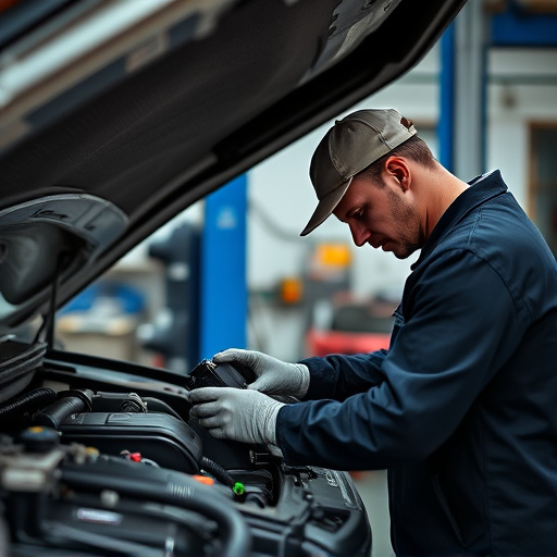 auto technician working