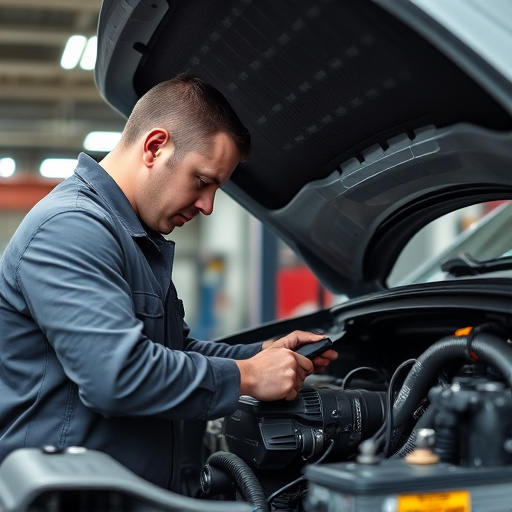 auto technician working