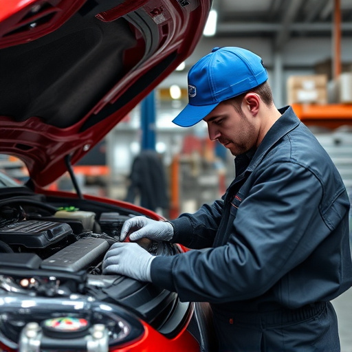 auto technician working
