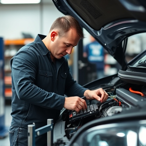 auto technician working