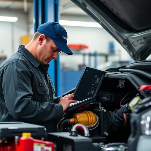 auto technician working