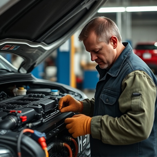 auto technician working