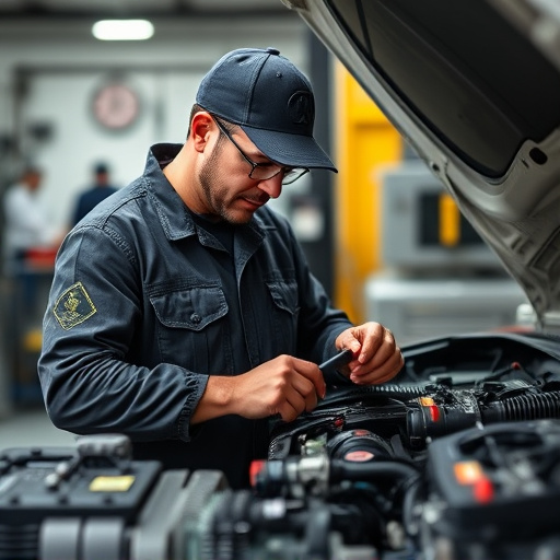 auto technician working