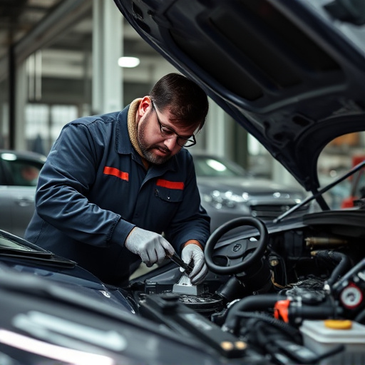 auto technician working