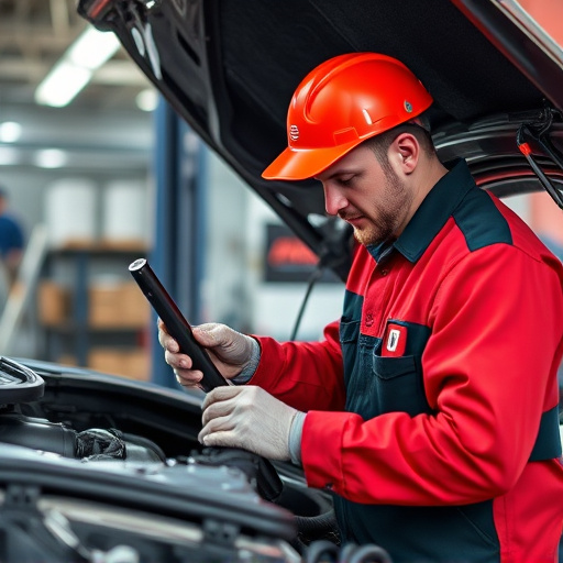 auto technician working
