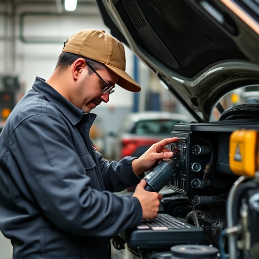 auto technician working