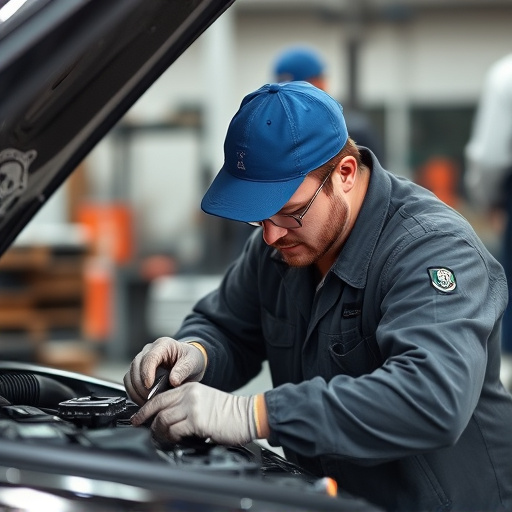 auto technician working