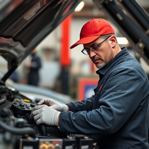 auto technician working
