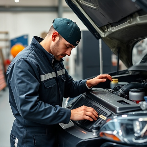 auto technician working