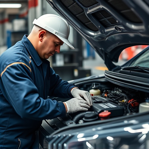 auto technician working
