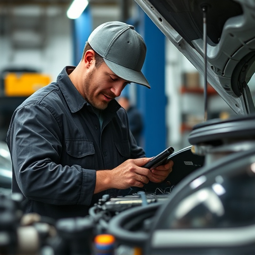 auto technician working