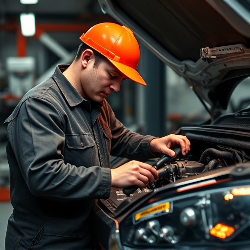 auto technician working