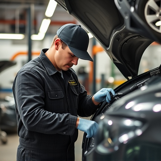auto technician working