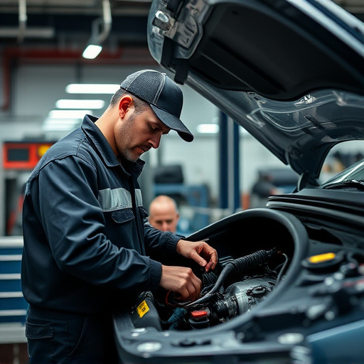 auto technician working