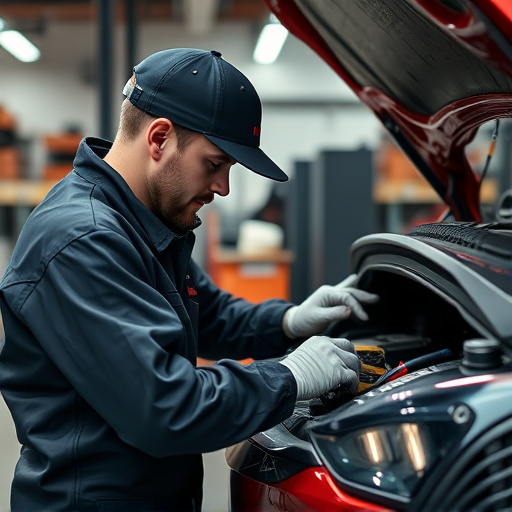 auto technician working