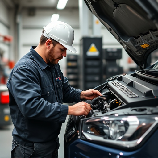auto technician working