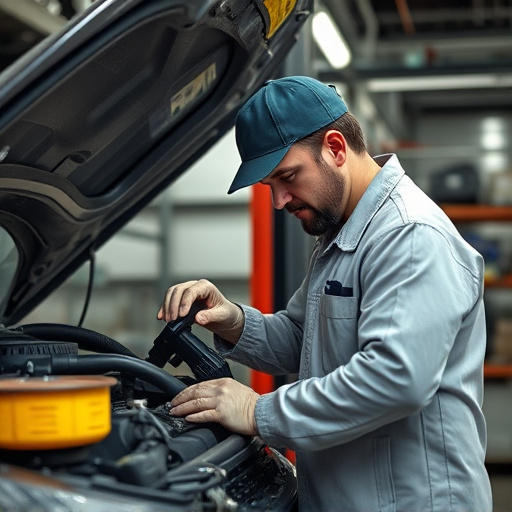 auto technician working