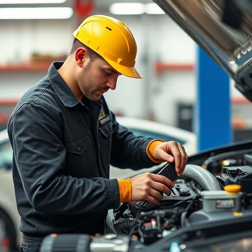 auto technician working