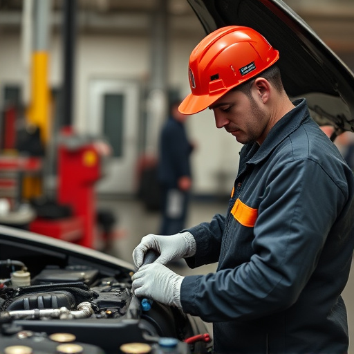 auto technician working