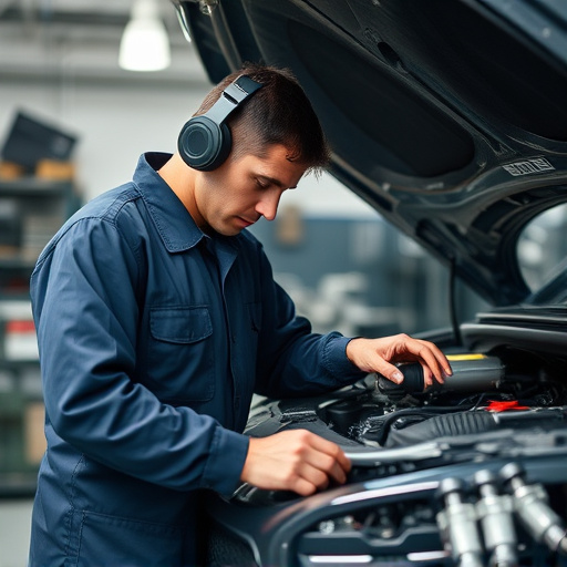 auto technician working