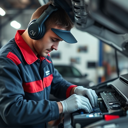 auto technician working