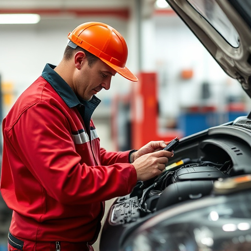 auto technician working