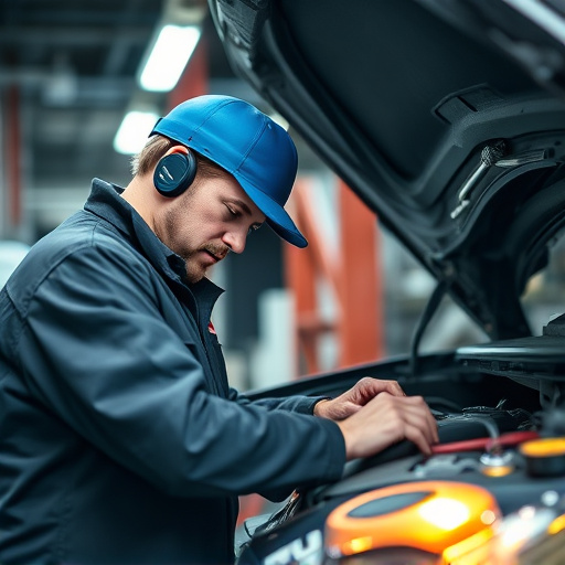 auto technician working