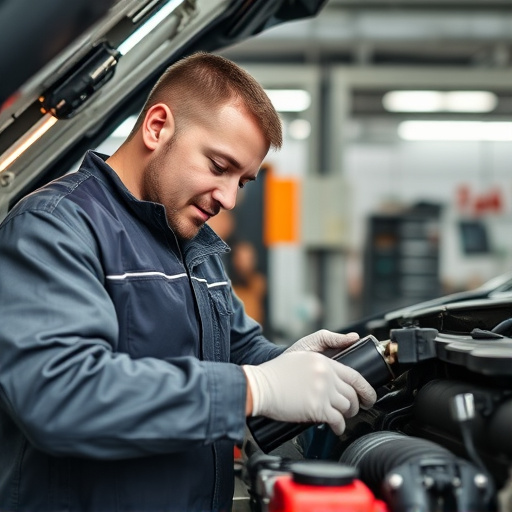 auto technician working