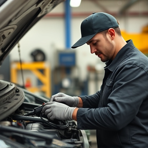 auto technician working