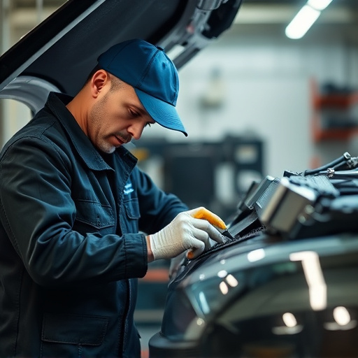 auto technician working