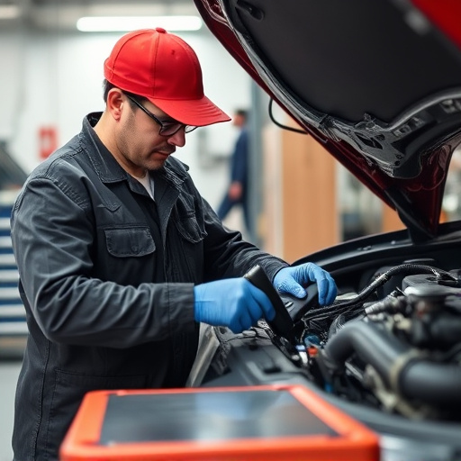 auto technician working