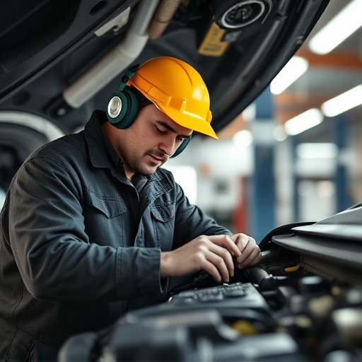 auto technician working