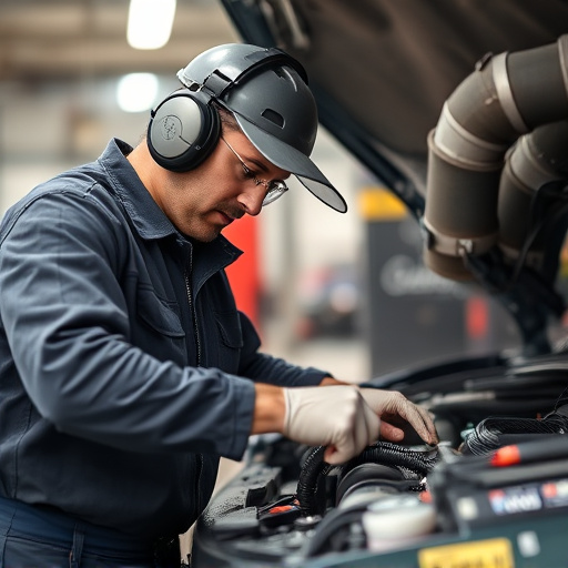 auto technician working