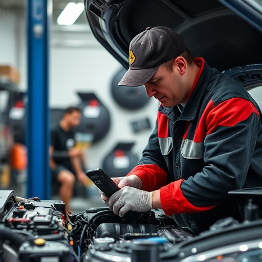 auto technician working
