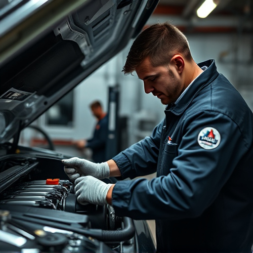 auto technician working