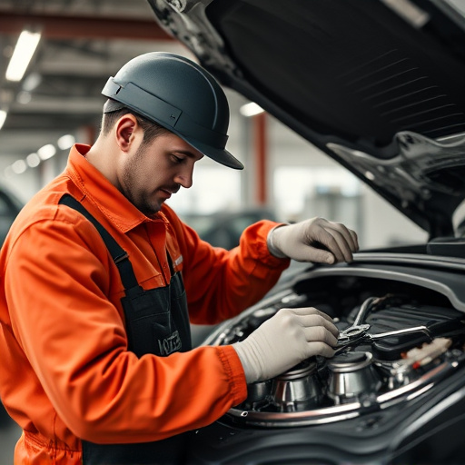 auto technician working