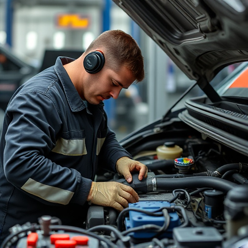 auto technician working