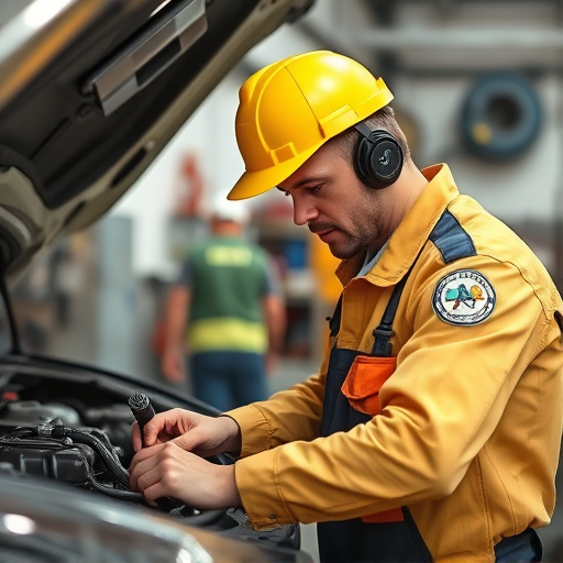 auto technician working