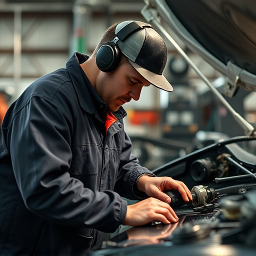 auto technician working