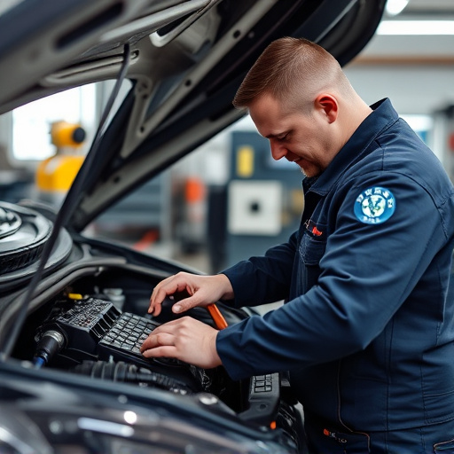 auto technician working