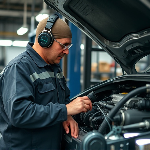 auto technician working