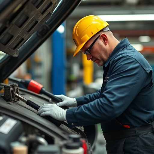 auto technician working