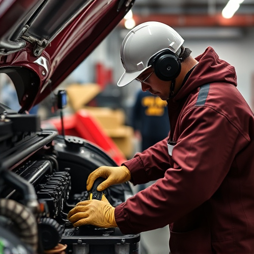 auto technician working