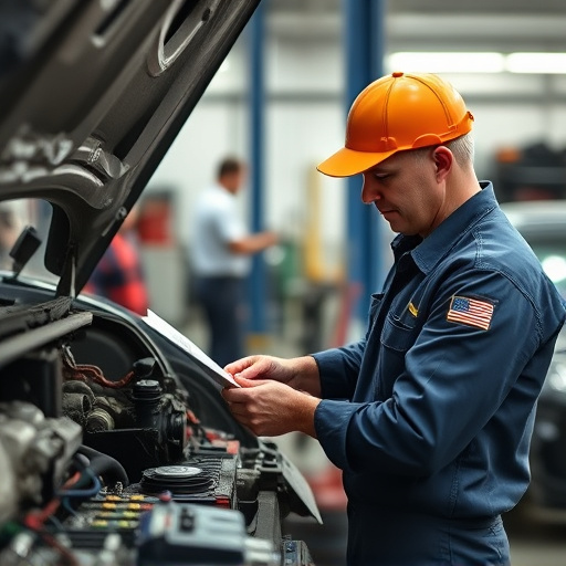 auto technician working