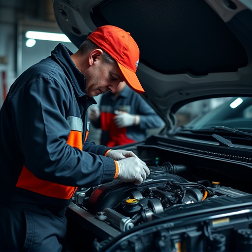 auto technician working