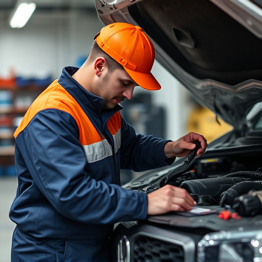 auto technician working