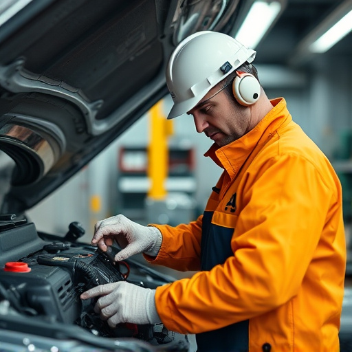 auto technician working