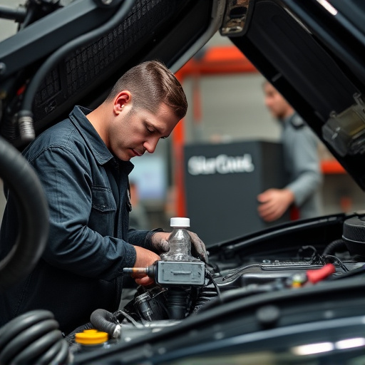 auto technician working